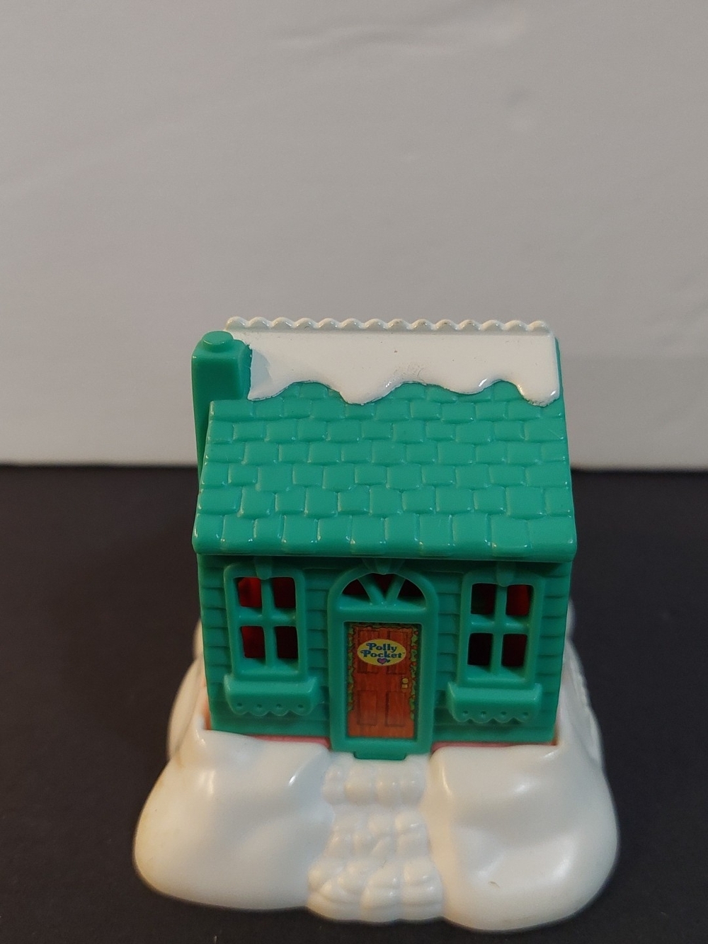 Vintage Mini Polly Pocket Teal Snow Cottage